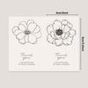 Irregular Flower Rectangular Stickers 50Pcs Removable Self-Adhesive Decals for Photo Album Decor Gift Box Sealing