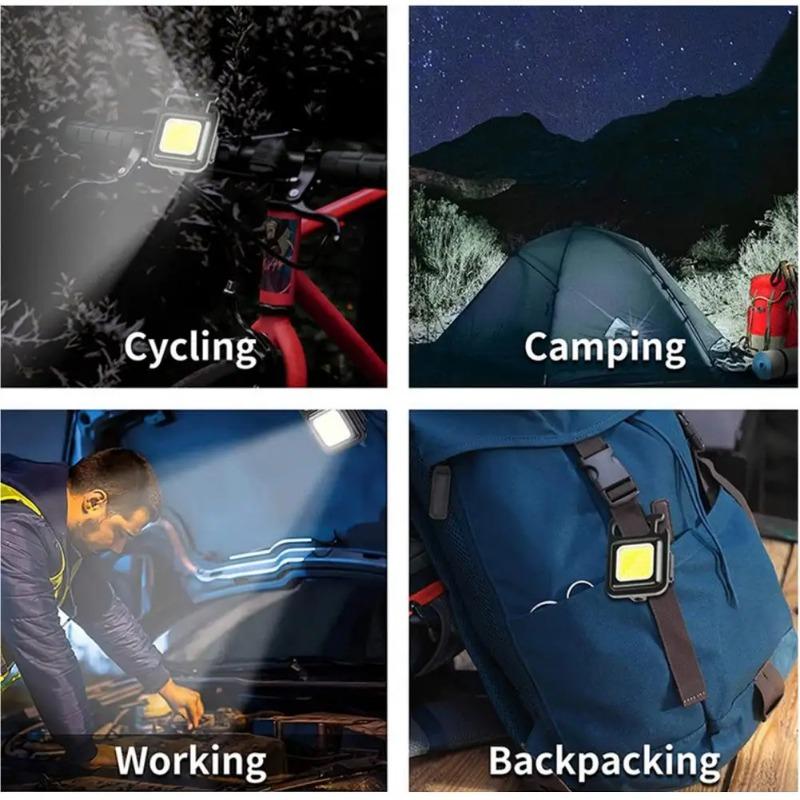 Emergency Light Compact Powerful Hardness Multipurpose Waterproof USB Charging Mini Camping Light LED Flashlight for Outdoor