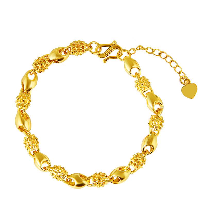Vietnam Gold-Plated Heart Bracelet - Women's Fashion Hollowed-Out Design