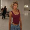 European and American women's clothing summer new fashion solid color versatile slim Spice Girl style vest wholesale