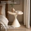 Set of 2 Table Legs of Iron in Cream White - 1 High and 1 Low Table Leg, Powder-Coated, with Non-Slip Floor Protectors - Frames Only, No Tabletops