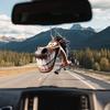 Funny 2D Horse Car Pendant Cartoon Prank Flat Decoration Acrylic Vehicle Interior Decor Ornament Auto Accessory
