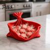Unique Christmas Decoration 3D Printed Pleated Bag Shaped Candy Bowl, Desktop Snack Holder Small Item for Entryway Table, Decorative Storage
