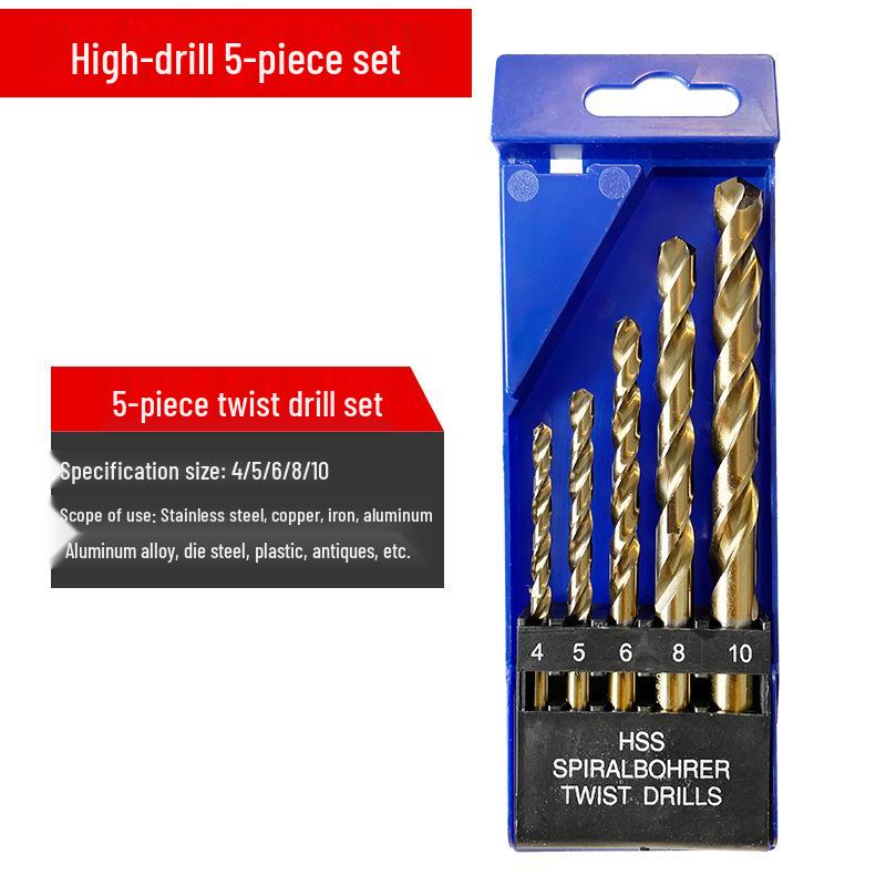 Set di punte da trapano HSS M35 al Cobalto per Legno, Metallo, Acciaio Inossidabile - Alta Durezza