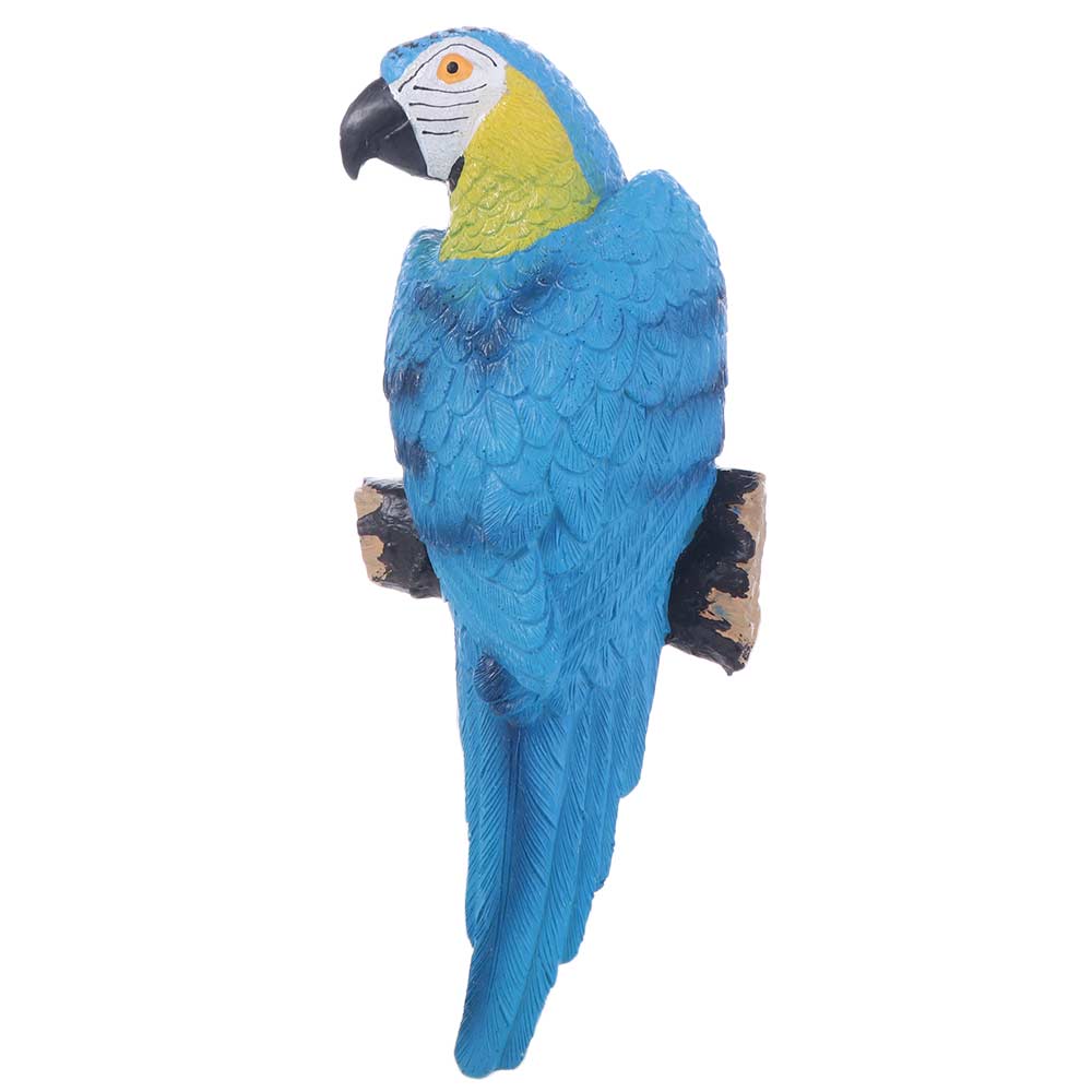 Crafts Resin Parrot Statue Wall Mounted Creative DIY Garden Sculptures Artificial Exquisite Bird Figurines Flowerpot