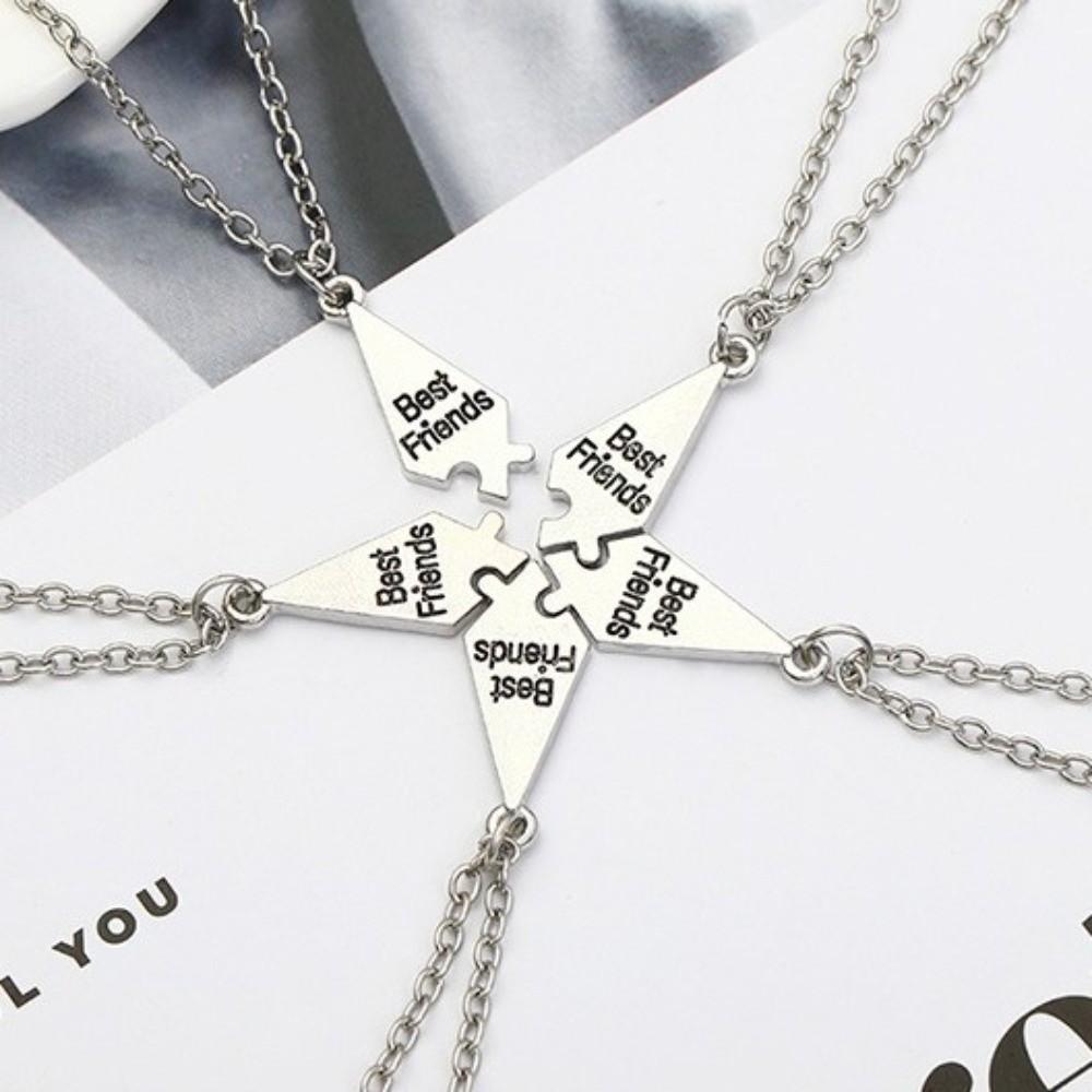 Creative Best Friend Necklace Zinc Zinc Alloy Multi-person Splicing Necklace Friendship Necklace Unisex