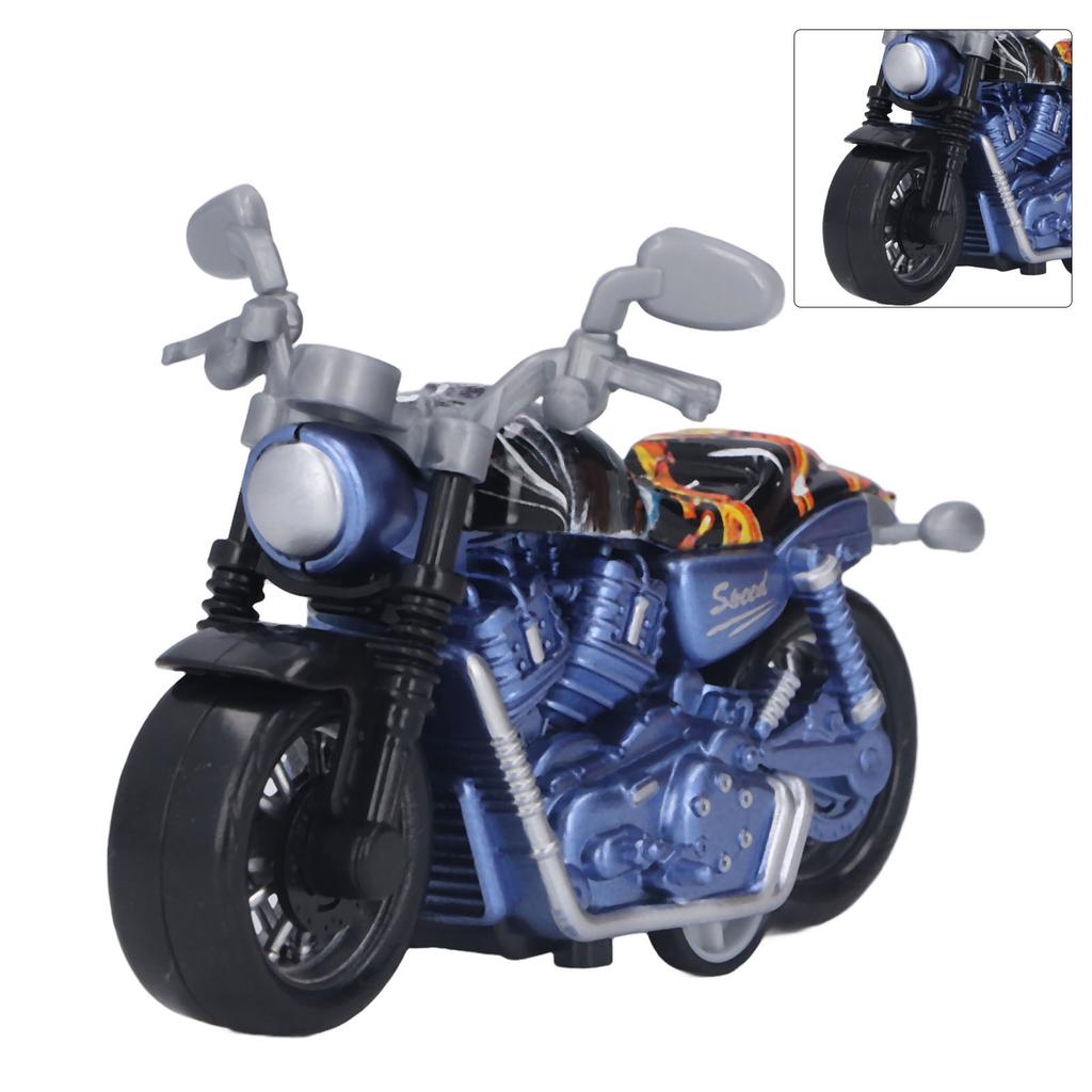 Mini Motorcycle Model Alloy High Simulation Promote Coordination Pull Back Motorcycle Toy for Kids