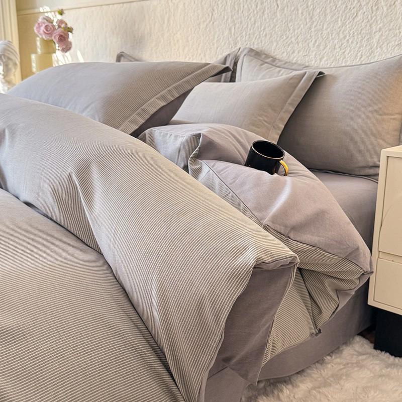Fresh Style Cotton Bedding Set - 1.2m 1.5m 1.8m 2.0m Soft Breathable Bed Linens