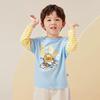 B.Duck Boys' Cartoon Striped Long Sleeve Top