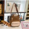 Schoolbag new chef cat backpack, plaid patchwork bread, children's bag, fashionable trendy and cool, kindergarten student backpack