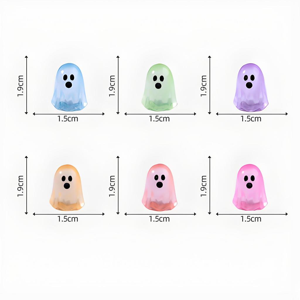 10 Stück Leuchtende Geisterfiguren, die nachts leuchten, Actionfigur, Mini-Mikrolandschaftsminiaturen, Halloween-Dekoration, Geschenke, festlich