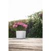 Pot with Water Reserve - GARDEN ID Respect - White 40 X 40 Cm - 100% Household Waste - 100% Recyclable - Structured Surface.