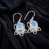 Opalo Lattiginoso Pietra Preziosa Argento Sterling 925 Gioielli Etnici Orecchini Per Anniversario EE-40-14
