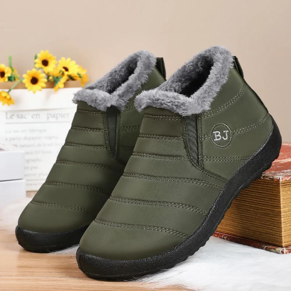 Fashion Women Boots Non Slip Waterproof Winter Snow Shoes Platform Shoes for Women Warm Ankle Boots Outdoor Short Shoes Cotton Shoe