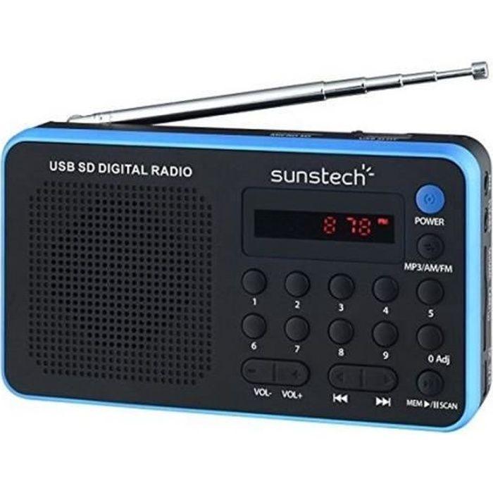 Radio przenośne - Sunstech - RPDS32BL - Kolor Niebieski - Funkcja Radia - Kompaktowe