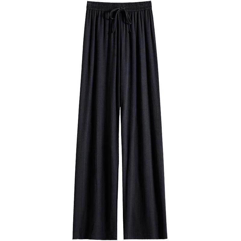 

Women s Ice Silk Wide-Leg Plus Size Summer Pants - Loose, Slimming, Straight Casual Suit M, 80-100 jin