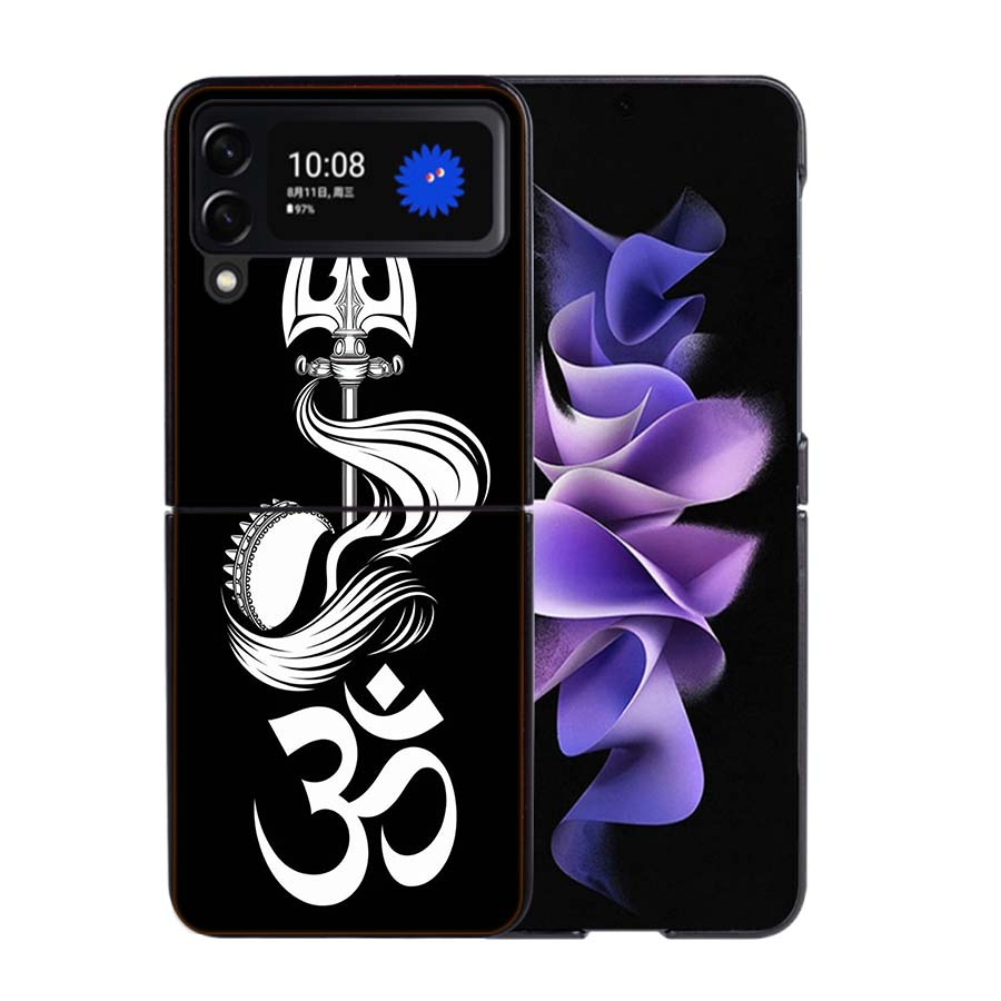 Om Symbol Meditation and Creativity Phone Case For Samsung Z Flip 7 6 5G Galaxy Z Flip4 Z Flip5 Z Flip3 Coque Black Hard PC Shel