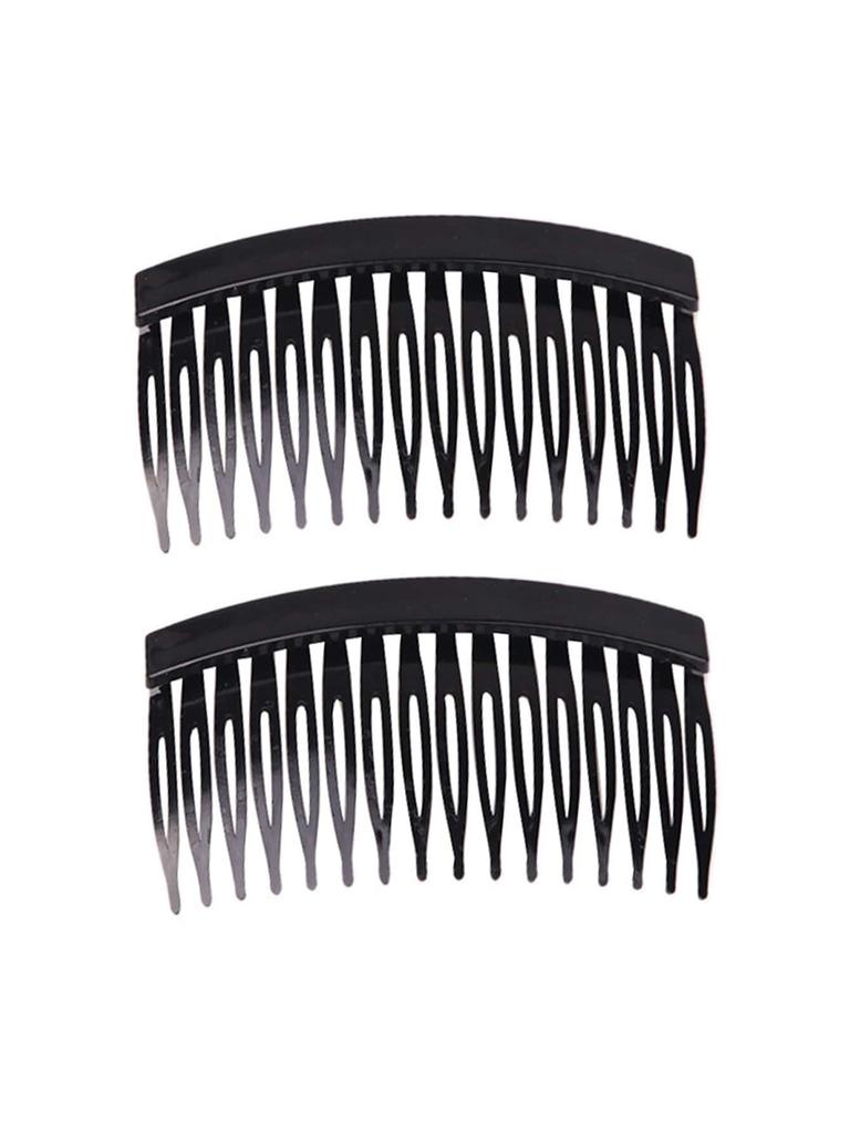 2 Pcs Portable Hair Comb Set - French Side Comb & 16-Tooth Twist Comb for Women Black Hair Accessories Hairpin for Girls