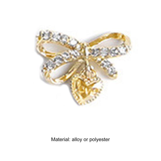 Nail Art Decoration Craft 3D Stereo Self-adhesive Long Lasting Bowknot Nail Art Decoration for Women Daily Life