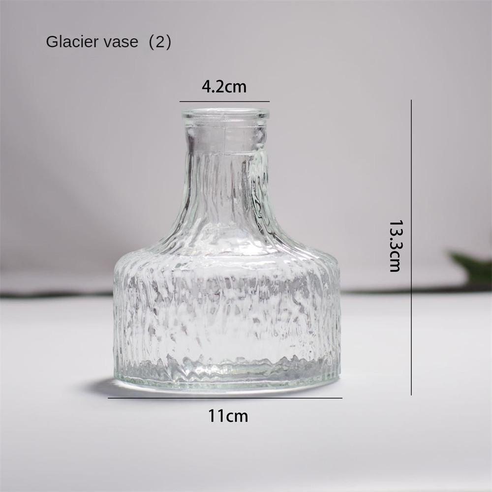 

Binaural Vase Safe Glass Home Decoration For Photography Decoration Flower Vase Clear Vertical Strip Vase Glass Vase Simple