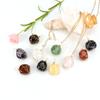 Handmade Gold Wire Winding Irregular Conformal Natural Stone Crystal Rough Stone Pendant Necklace N661