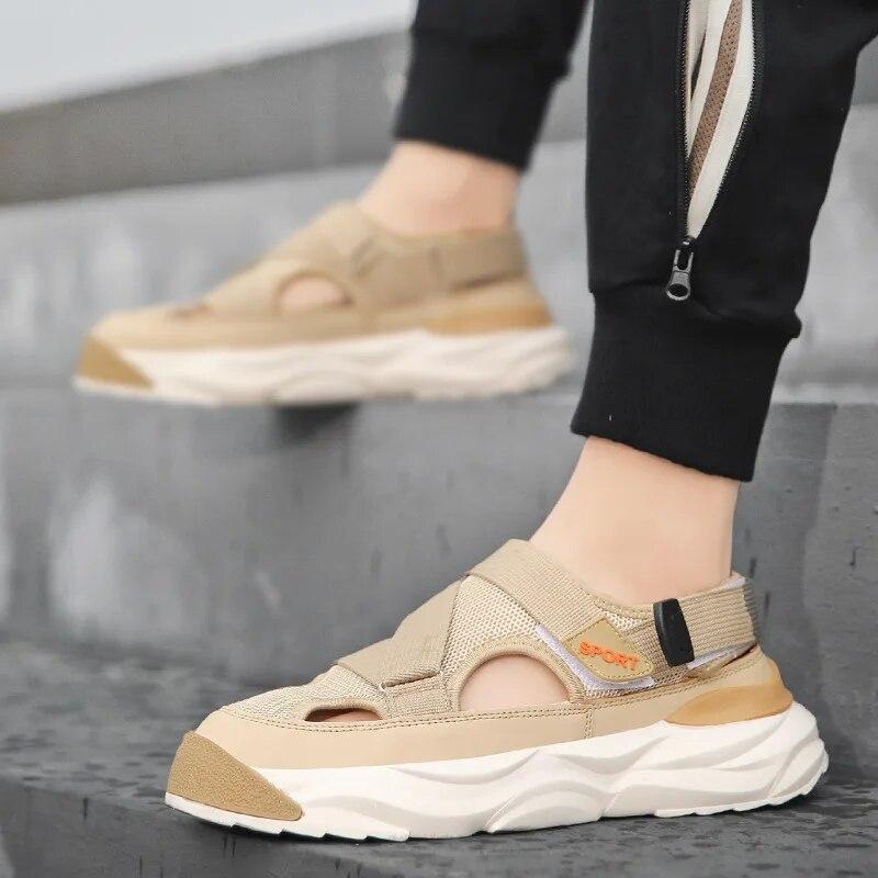 Men Sandals Summer Leisure Beach Holiday Sandals Men Shoes  New Outdoor Sneakers Male Retro Comfortable Casual Sandals Men