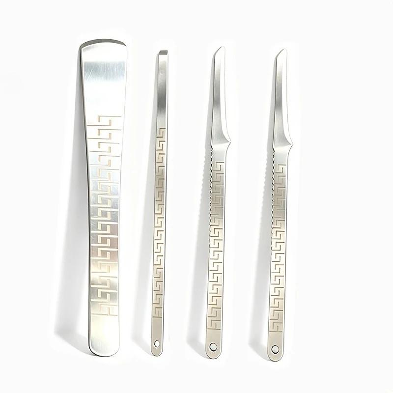 Xiaomi 4pcs Set of Stainless Steel Pedicure Knives with Embossed Handle Heavy-Duty Dead Skin And Remover Tools Hard Skin Trimmer Set