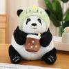 Kawaii Simulation Cosplay Panda Dragon Bamboo Fruit Black And White Plush Dolls Decorate The Bedroom Fubao Sisters Plush Doll