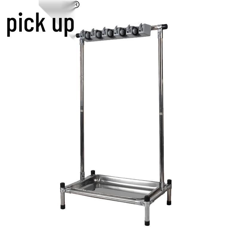 Floor-Standing Cleaning Tool Organizer Rack