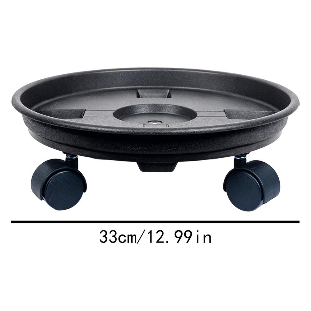 Universal Flower Pot Wheels Round Plastic Tray Heavy Duty Flower Pot Rack Plant Movable Rolling Potted Plant Stand With Rollers