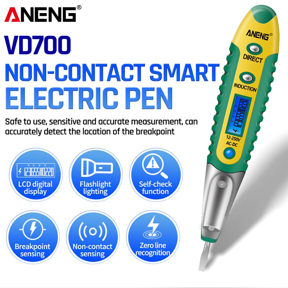 ANENG AC/DC 12-250V LCD Digital Voltage Pen Test Detector Tester Screwdriver Pen ANENG AC/DC 12-250V LCD Digital Voltage Pen Test Detector Tester Screwdriver Pen