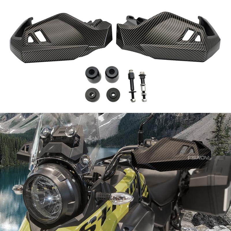 Carbon Black Motorcycle Handguard Hand Protection Wind Shield Hand Guard For Suzuki V-Storm DL250 DL 250 V Strom 250 2017-2024