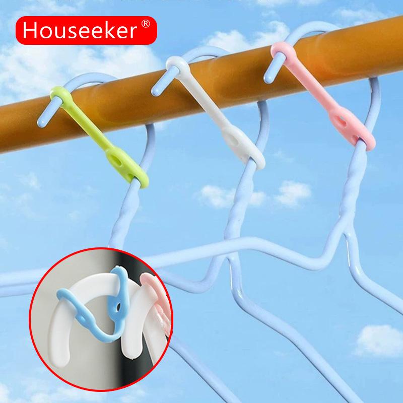 10Pcs Silicone Windproof Laundry Hanging Buckle Anti-slip Fixed Lock Hanger Clothes Hanging Organizer Hooks Outdoor Rack Clips