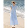 XWI Women's Tencel Cool-Feel Two-Piece Top and Skirt Set