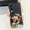 Für Vivo Y04 Hülle V2430 Silikon Niedliche Katze Mode Schmetterlinge Blumen Liebe Bemalte Rückseite für Vivo Y04 4G Handyhülle Bumper