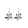 Cute Cartoon Kitten Earrings - Fun, Creative, and Fashionable Animal Drops In Japanese and Korean Styles for European and American Tastes.