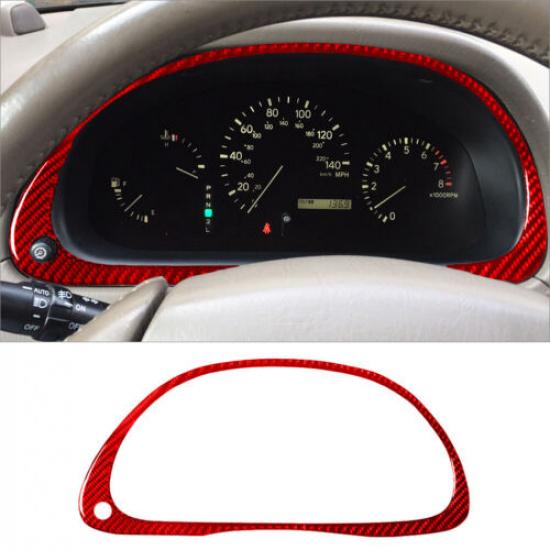 Red Carbon Fiber Interior Speedometer Cover Trim For Lexus RX300 1998-03 Type B