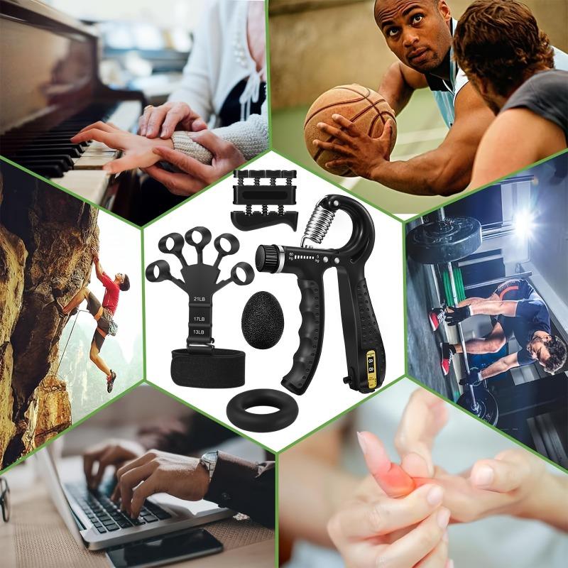 Grip Strength Trainer Kits Forearm Strengthener with Adjustable Resistance Strengthener Set Finger Strengthener Hand Gripper.