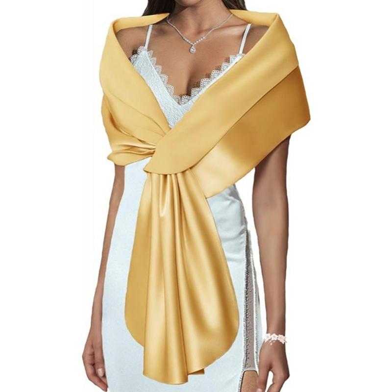 Luxuriöse Hochzeit Seidengefüttertes Inneres Bequemer Wiederverwendbarer Faltbarer Schal für Besondere Anlässe