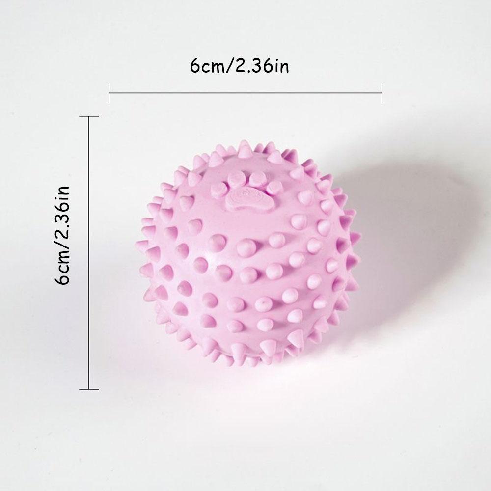 Dog Chew Toy Footprint Spiked Ball - Teeth Cleaning, Molar & Training Toy for Interactive Play,