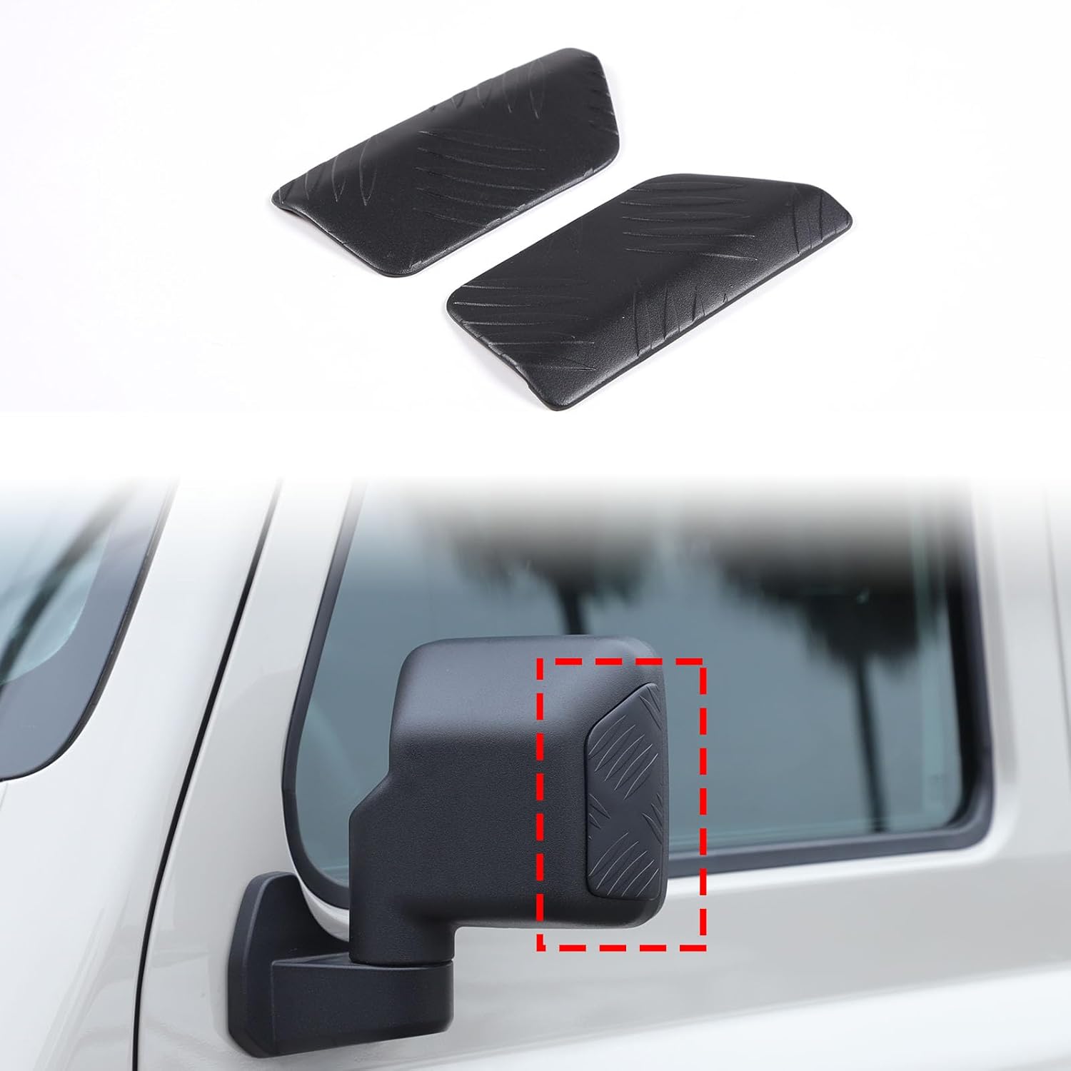 

Car Rear View Mirror Collision avoidance Anti-Scratch Trim Sticker Compatible with Ineos Grenadier 2020-2026 Rearview Mirror Crash Protector Guard Style A,Black