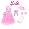 Adorable Barbie Princess Pink Sleeveless Dress With Matching Accessories