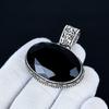 Black Spinel Pendant, 925 Sterling Silver Handmade Jewelry, Black Spinel Silver Pendant, Party Wear Jewelry For Women's, Pendant Birthday Gift