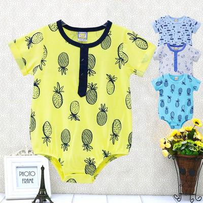 Neugeborenes Kind Baby Kleidung Kurzarm Strampler Mädchen Jungen Kleidung Baumwolle Druckknopf