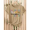 Communication Diversity Theme Print for Women T Shirt 2026 Spring and Summer Inclusive Style Short Sleeves Special Education Daily Casual Commuting
