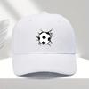 Soccer Ball Graphic Baseball Cap Adjustable Polyester Sports Style Casual Outdoor Hat