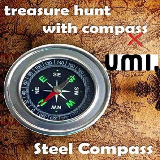 Umi Multifunktions-Kompass aus Edelstahl, klassisch, für Wandern und Camping, 60 mm