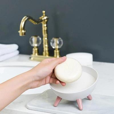 Simpatico Porta Sapone Semicircolare in Spugna Drenante Bagno Porta Sapone Mensola per WC Porta Saponi Portatili Prodotti da Bagno