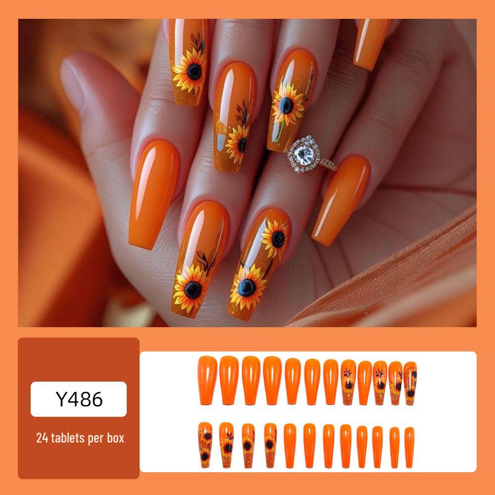 Sunflower Ballet Style Nail Art Stickers - Sweet and Trendy European & American Design