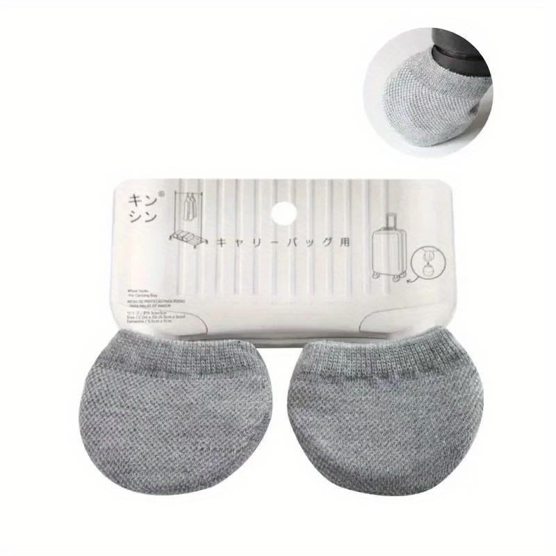 

4 Pcs/Set Luggage Wheel Cover Multi Purpose Knit Wheel Cover Can Be Used for Luggage Wheels Round Door Handles Office серый